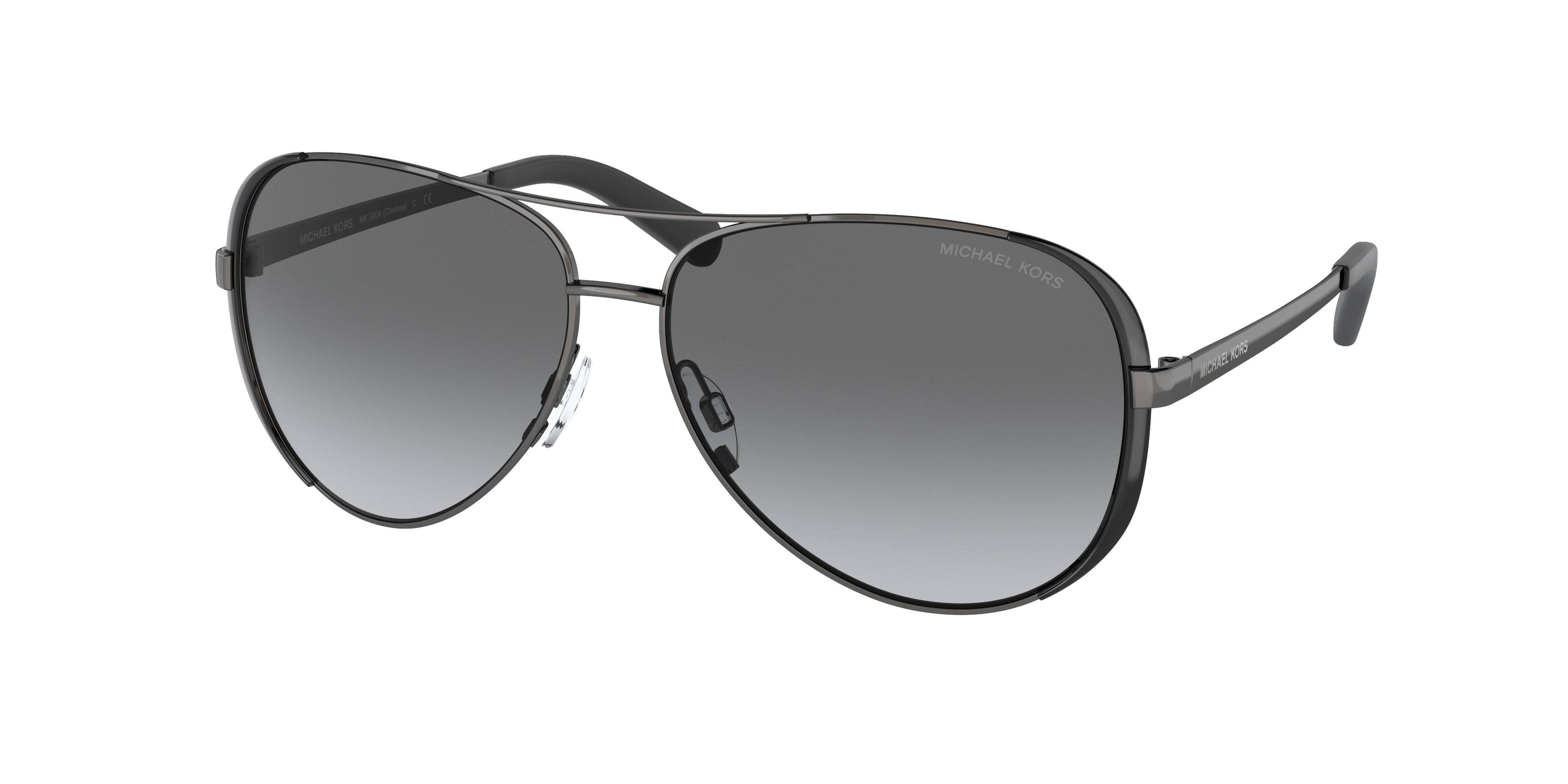 Michael Kors Damen MK5004 Chelsea 101311 Sonnenbrillen Metall Grau Grau Quadratisch Normal Schattiert-image